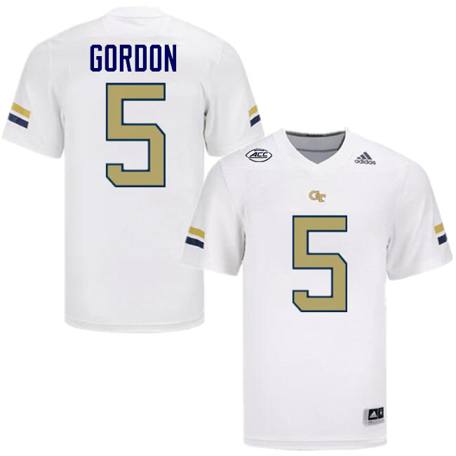 Daylon Gordon Georgia Tech Jerseys,Georgia Tech Yellow Jackets College Football Uniforms-White